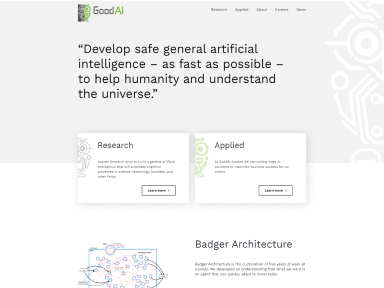 Náhled webu GoodAI